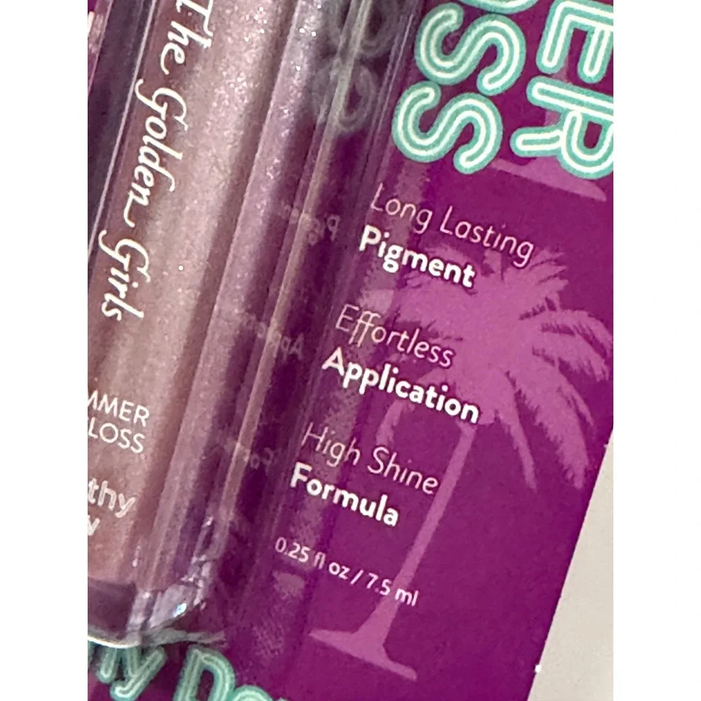 The Golden Girls Dorothy Dew Shimmer Lip Gloss Purple High Shine 0.25oz New